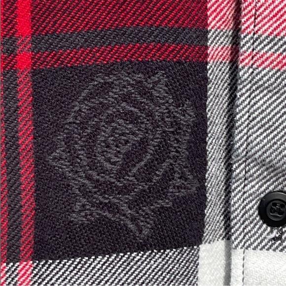 Vans Flannel Kyle Walker Edition Red/Black/Grey Button-Down Shirt Men's Small - Picture 9 of 10